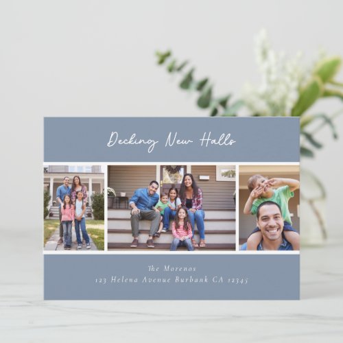 Decking New Halls Modern Photo Holiday Moving Announcement