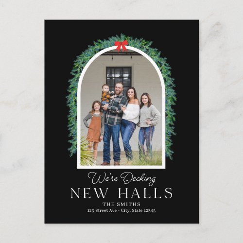 Decking New Halls Moving Announcement Postcard
