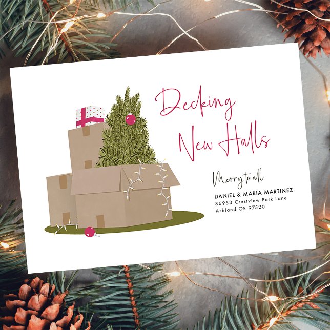 Decking New Halls Moving Boxes Holiday Card (Creator Uploaded)
