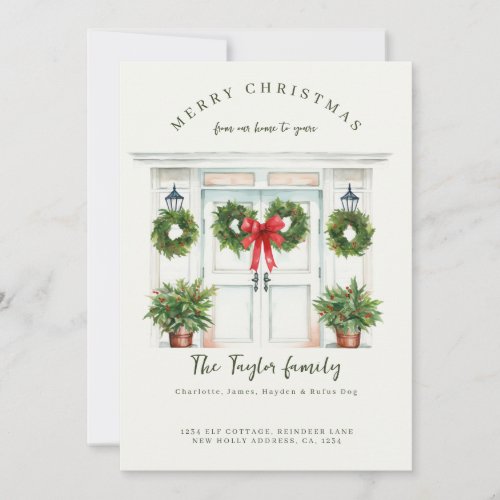 Decking New Halls New Home Christmas Holiday Card