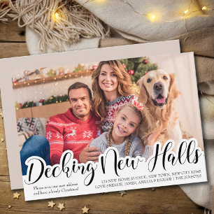 Decking New Halls Single Photo Hand Lettered