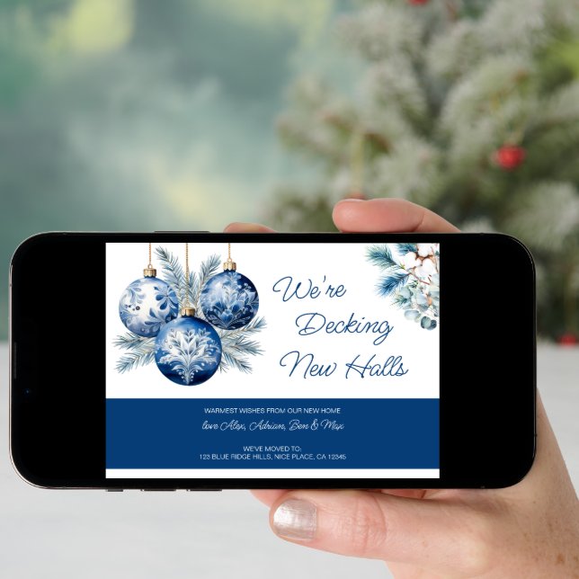 Decking New Halls We’ve Moved Christmas Holiday Card (Front Digital)