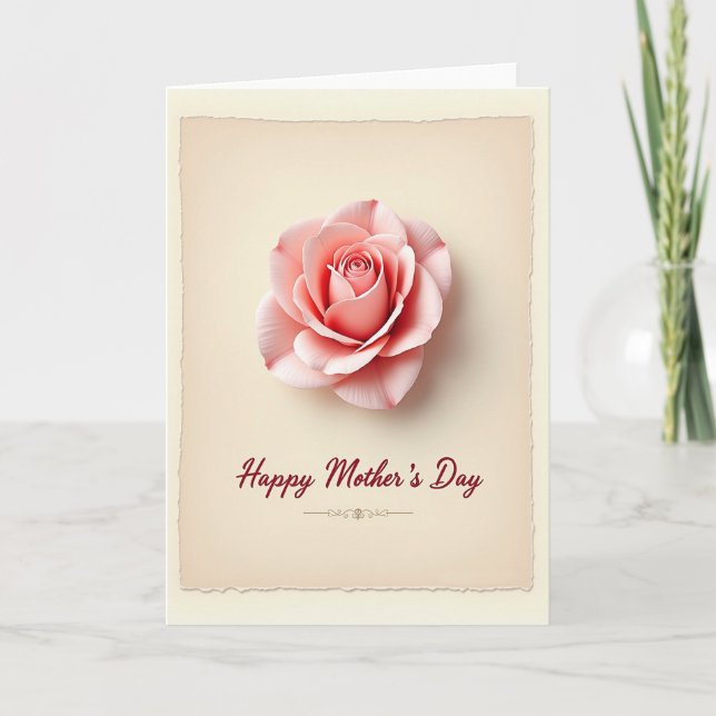 Deckled Edge Flower Card (Front)