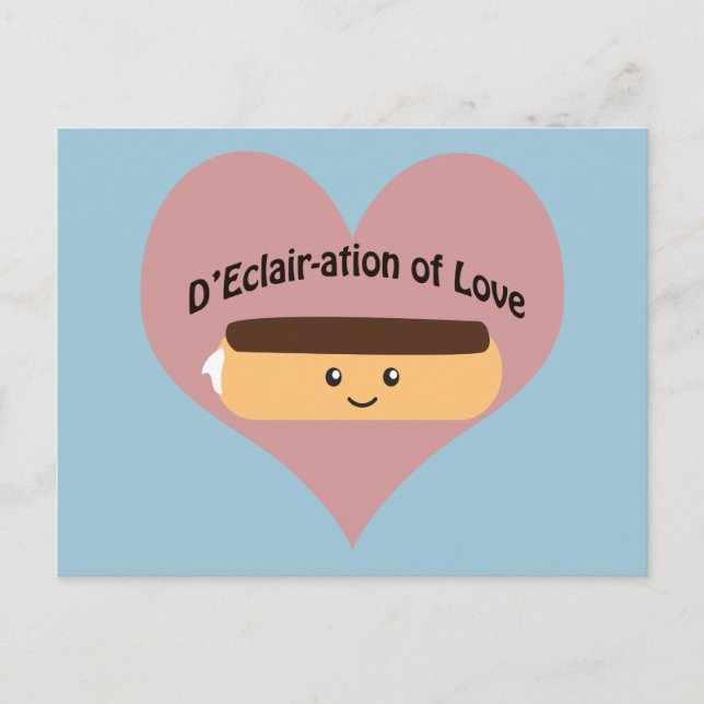 D'eclair-ation Of Love Postcard (Front)