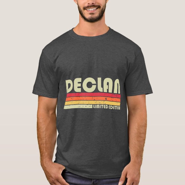DECLAN Gift Name Personalized Funny Retro T-Shirt (Front)