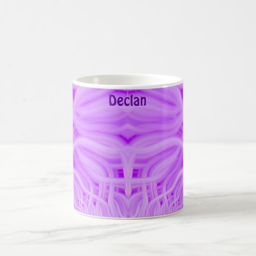 DECLAN  GLOSSY 3D Wispy Purple  Morphing Mug
