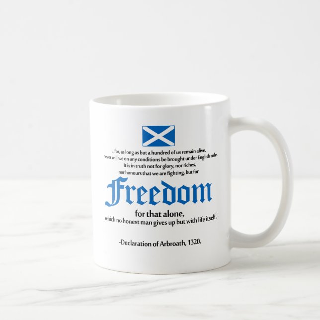 declaration of arbroath coffee mug (Right)