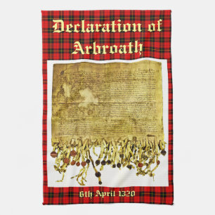 Declaration of Arbroath Wallace Tartan Tea Towel
