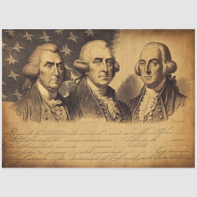 Declaration of Independance  Tissue Paper (Front)
