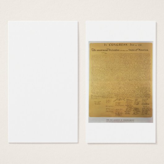 Declaration of Independence (Front & Back)