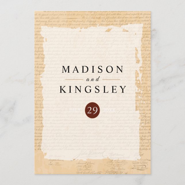 Declaration of Independence 📜 1776 Parchment  Program (Front)