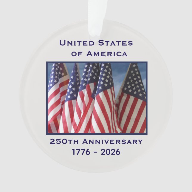 Declaration of Independence 250th Anniversary USA  Ornament (Front)