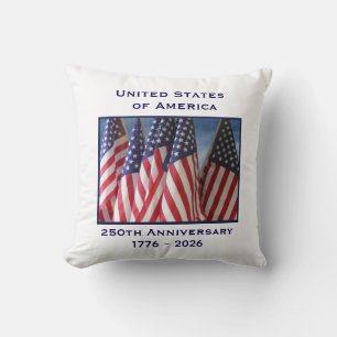 Declaration of Independence 250th Anniversary USA Throw Pillow