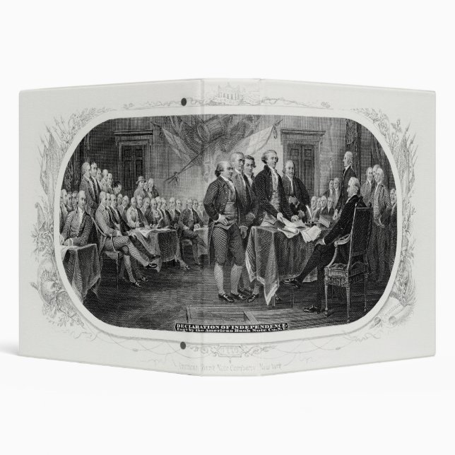 Declaration of Independence: $2 Bill, Etching 3 Ring Binder (Background)