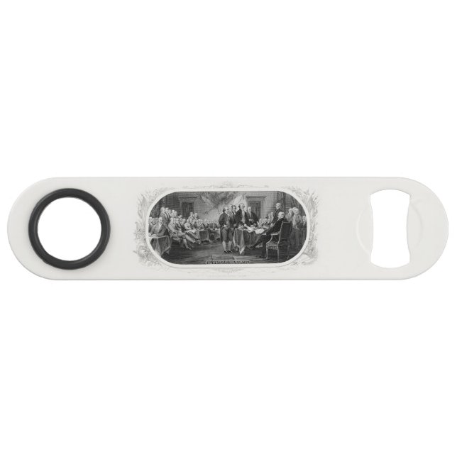 Declaration of Independence: $2 Bill, Etching Bar Key (Back Horizontal)