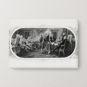 Declaration of Independence: $2 Bill, Etching Button