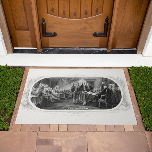 Declaration of Independence: $2 Bill, Etching Doormat (Outdoor)