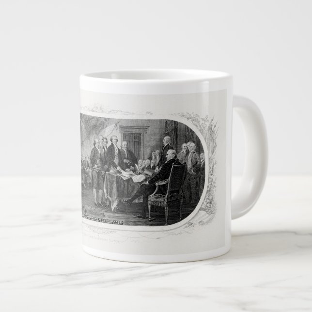 Declaration of Independence: $2 Bill, Etching Giant Coffee Mug (Front Right)