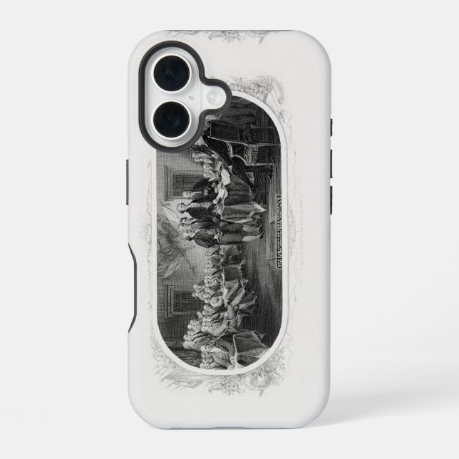 Declaration of Independence: $2 Bill, Etching Iphone Case (Back)