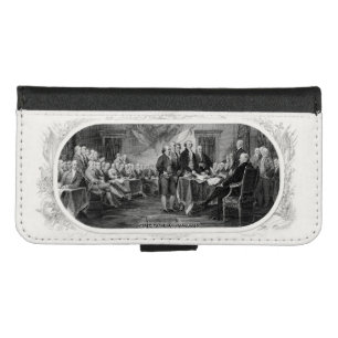 Declaration of Independence: $2 Bill, Etching iPhone 8/7 Wallet Case