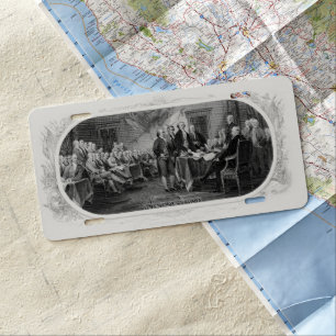 Declaration of Independence: $2 Bill, Etching License Plate