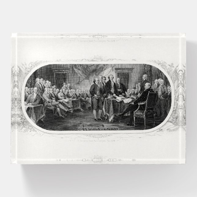 Declaration of Independence: $2 Bill, Etching Paperweight (Front)