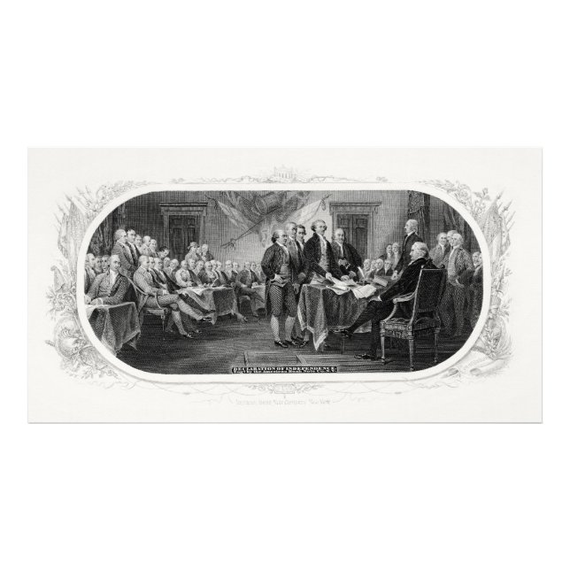 Declaration of Independence: $2 Bill, Etching Photo Print (Front)