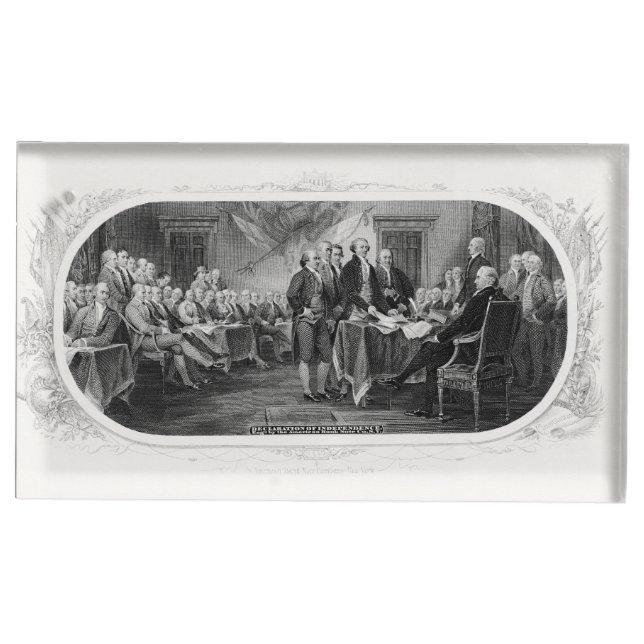 Declaration of Independence: $2 Bill, Etching Place Card Holder (Front)