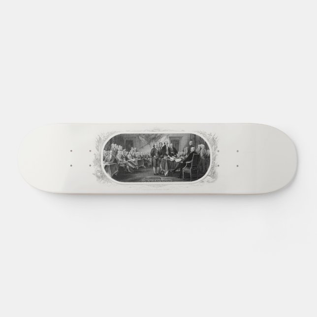 Declaration of Independence: $2 Bill, Etching Skateboard (Horz)
