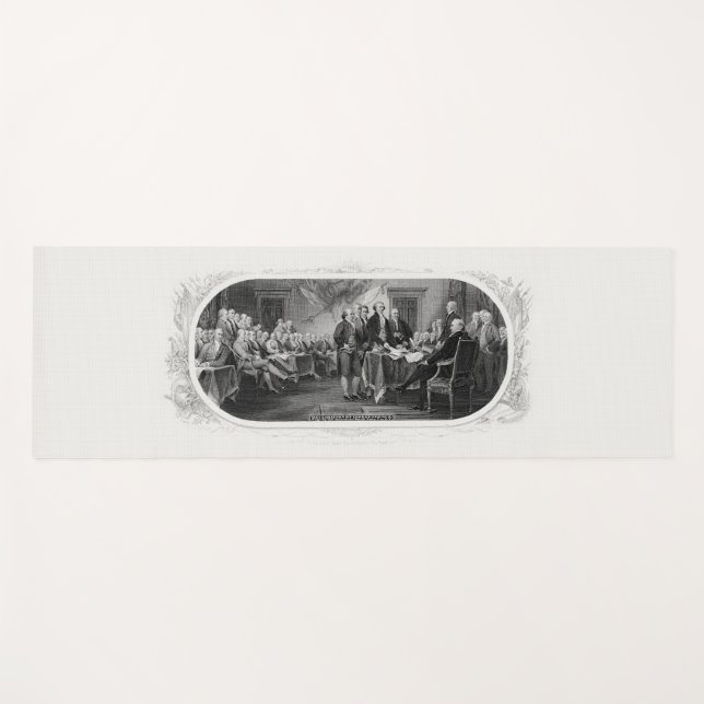 Declaration of Independence: $2 Bill, Etching Yoga Mat (Front (Horizontal))
