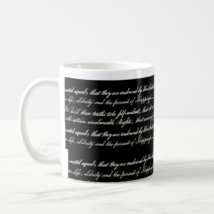 Declaration of Independence Black Mug