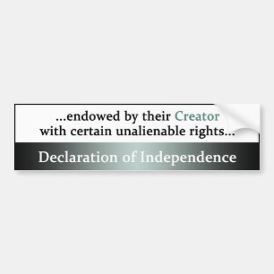 Declaration of Independence Bumper Sticker