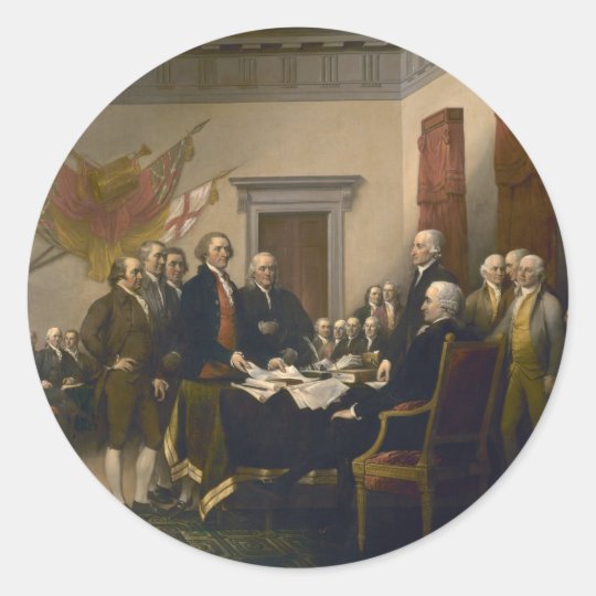 Declaration of Independence by John Trumbull Classic Round Sticker