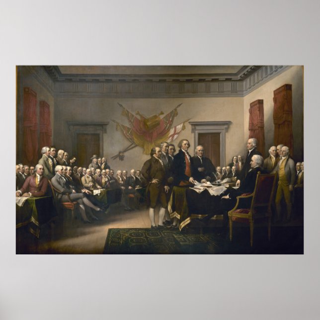 Declaration of Independence by John Trumbull Print (Front)