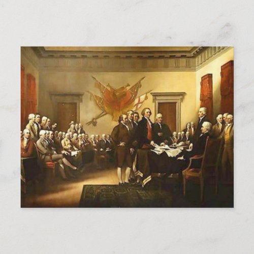 Declaration of Independence by Trumbull Postcard