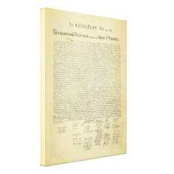 Declaration of Independence Canvas Print | Zazzle