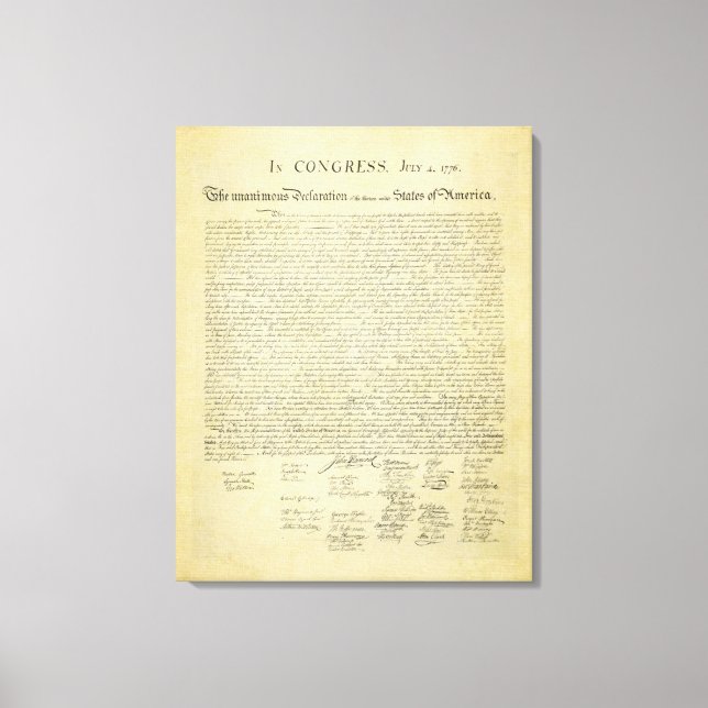 Declaration of Independence Canvas Print (Front)