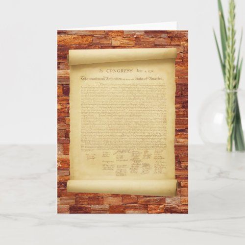 Declaration of Independence Card