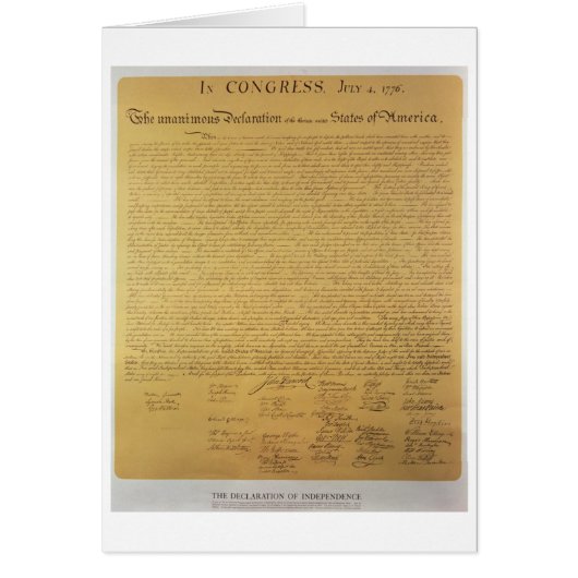 Declaration of Independence Cards (Front)