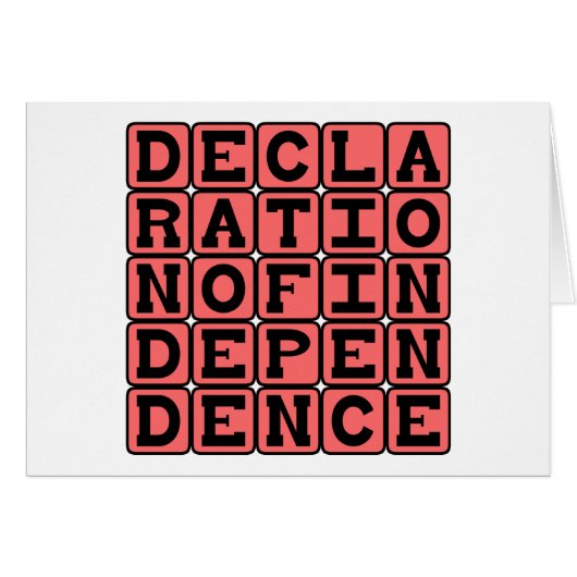 Declaration of Independence Cards (Front Horizontal)