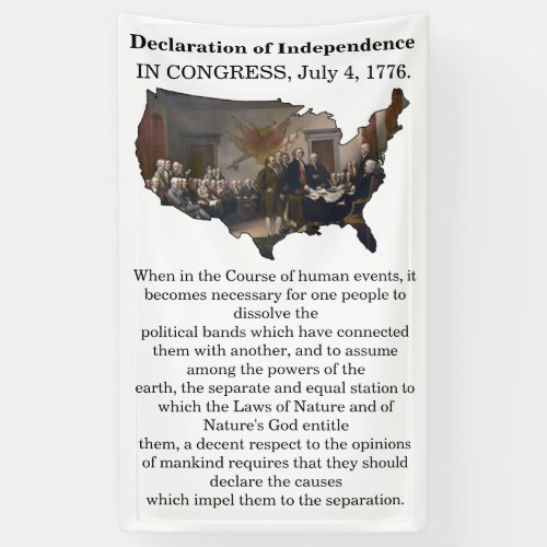 Declaration of Independence CONGRESS July 4 1776 Banner