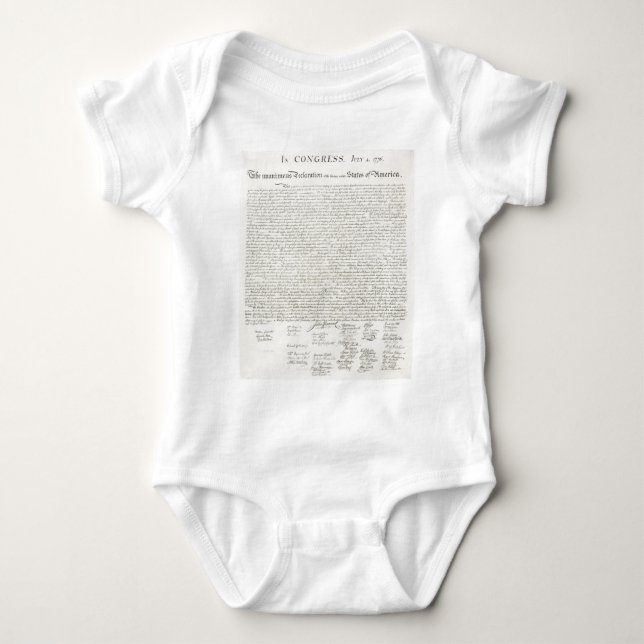 Declaration of Independence Document Baby Bodysuit (Front)