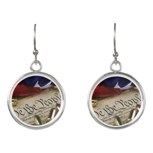 Declaration of Independence  Earrings (Front)