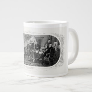 Declaration of Independence Engraving Money Giant Coffee Mug