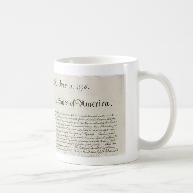 Declaration of Independence engraving mug (Right)