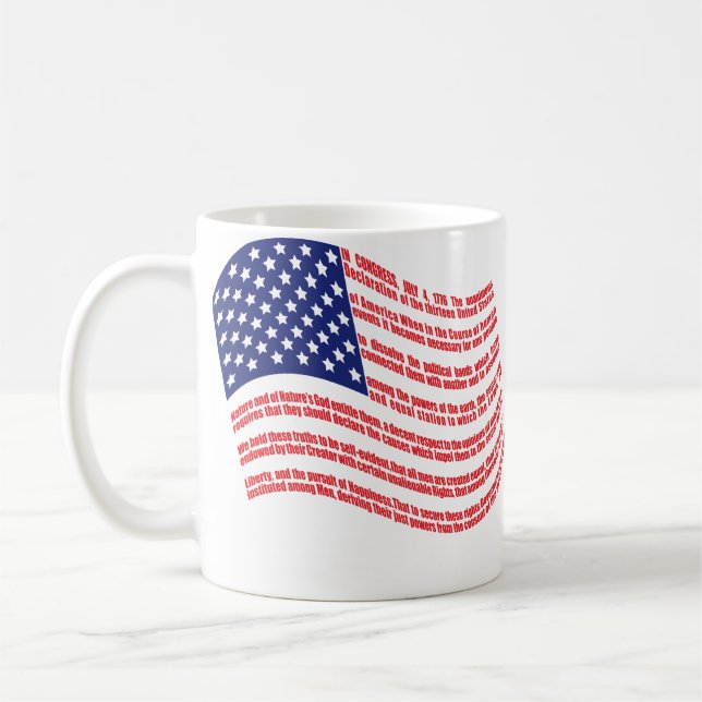 Declaration of Independence Flag Mug (Left)