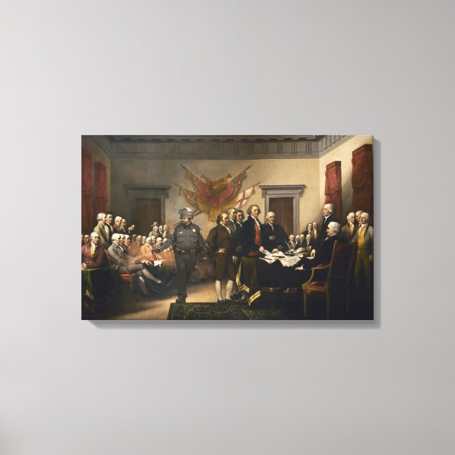 Declaration Of Independence Gas Canvas (Front)