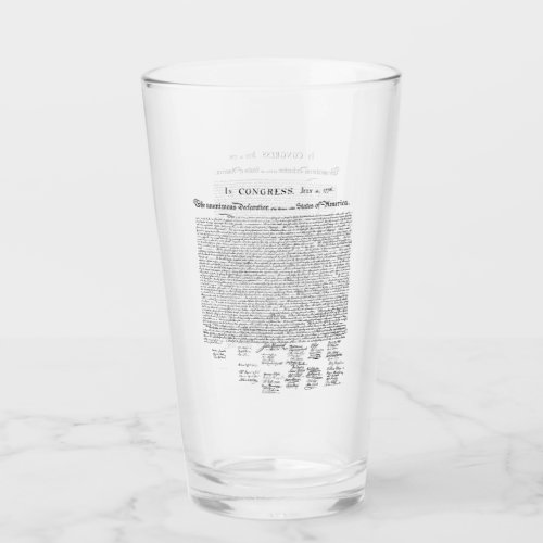 Declaration of Independence Glass