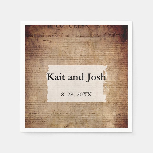 Declaration of Independence 📜 Historical 1776 Napkins (Front)