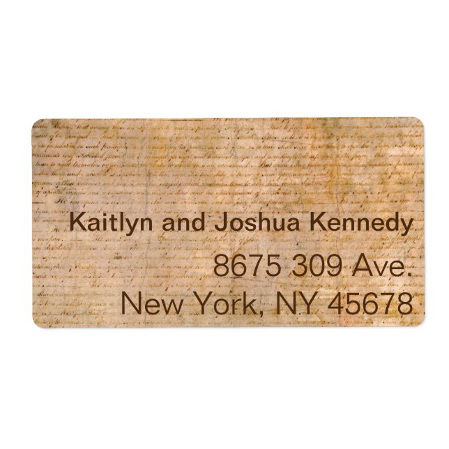 Declaration of Independence 📜 Historical Parchmen Label (Front)